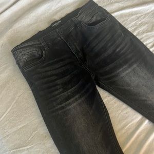 Kenneth Cole Mens Recycled Stretch Slim Fit Black Wash Denim Jeans